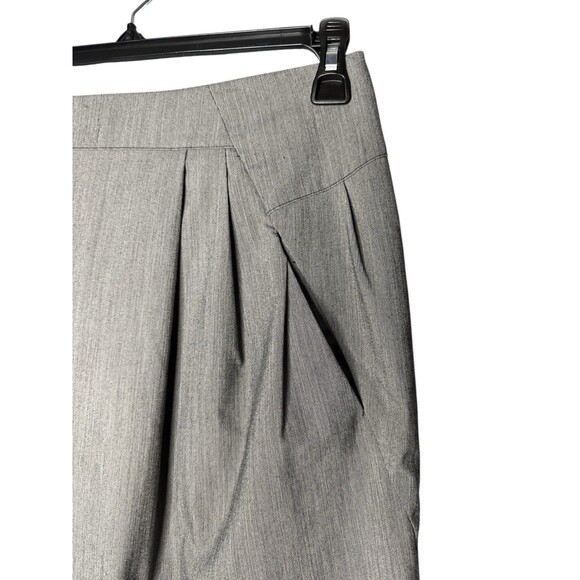 Worthington Pleated Pencil Skirt Gray Black Pockets Size 8 Lined Business Casual - Picture 2 of 10